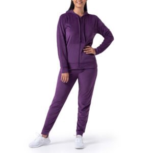 Women’s purple zip-up tracksuit