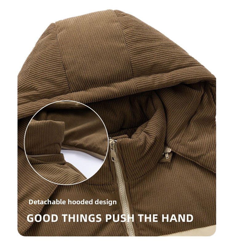 Men's Premium Skin & Brown Contrast Bubble Jacket - Image 3