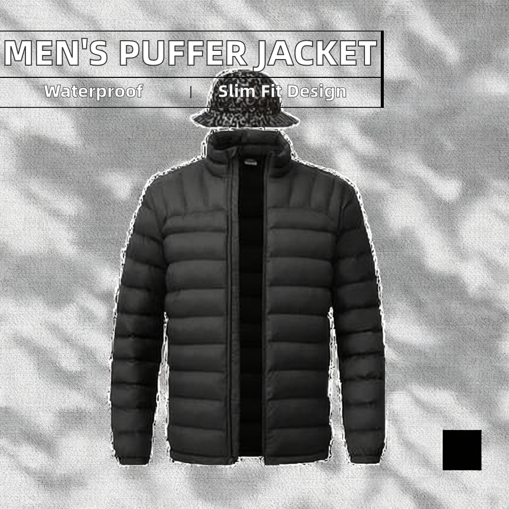 Men's Premium Black Bubble Jacket - Image 3
