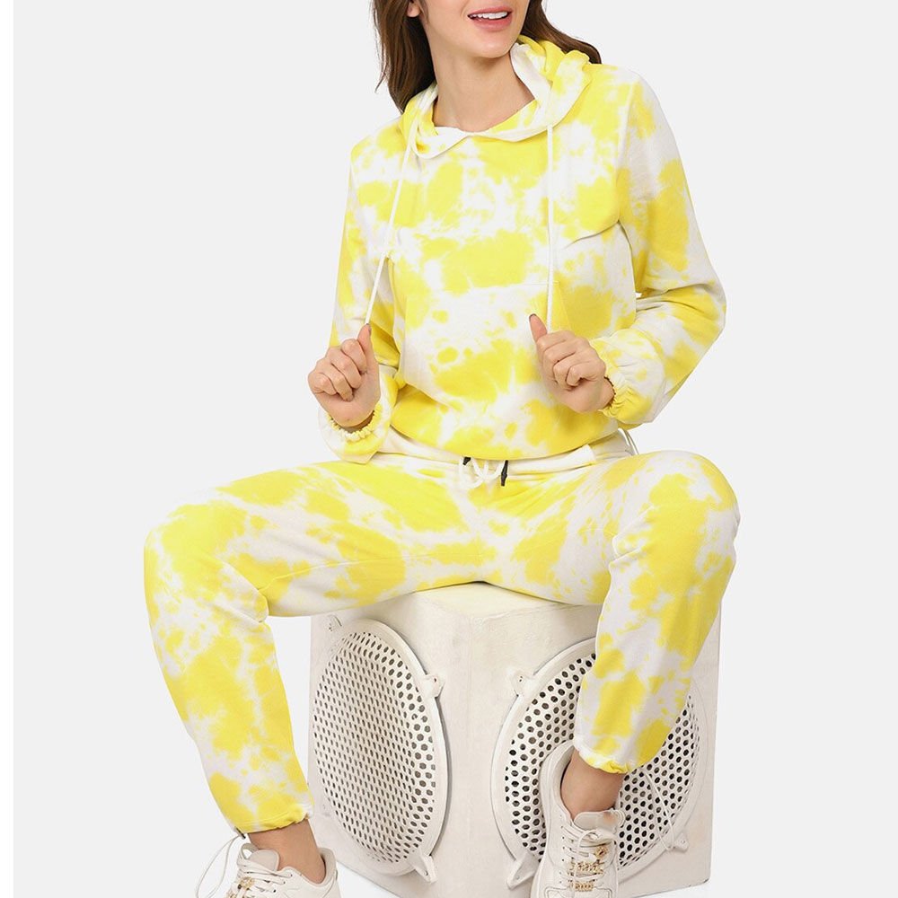 Women’s Yellow & White Contrast Tracksuit - Image 4