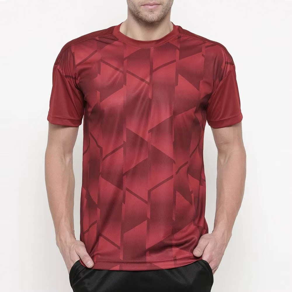 Red sublimation sports T-shirt
