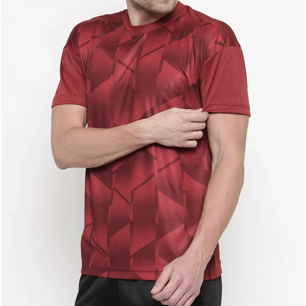 Red sublimation sports T-shirt
