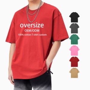 Men's custom 100% cotton T-shirt with classic O-neck and short sleeves