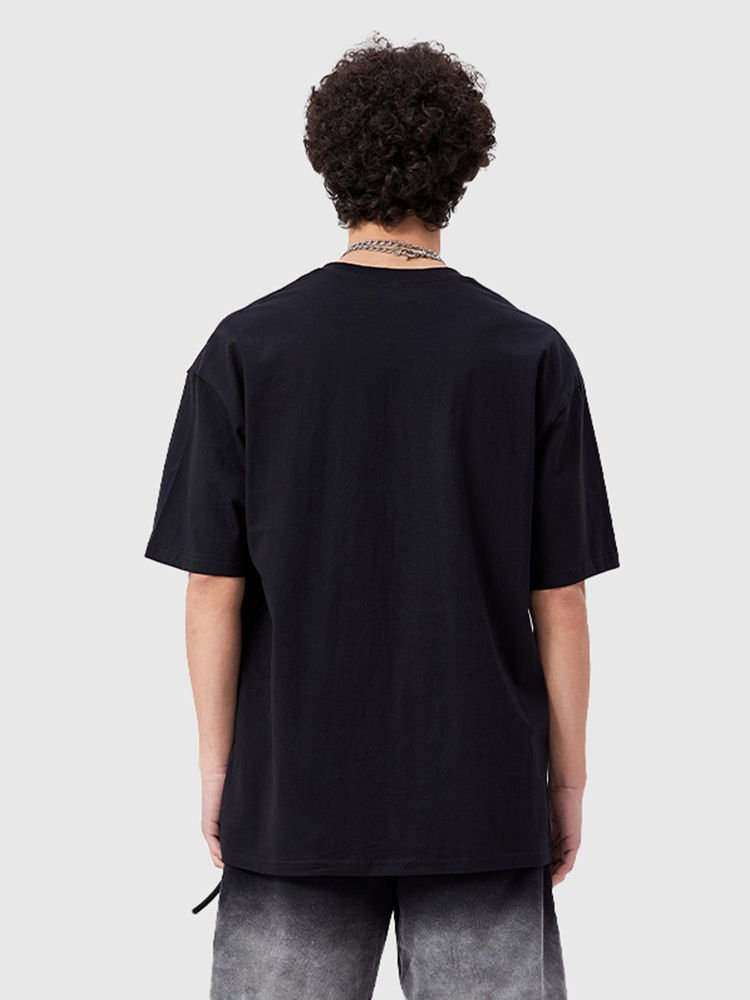 Men's custom 100% cotton T-shirt with classic O-neck and short sleeves