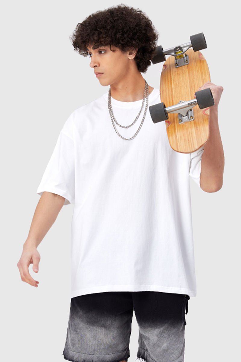 Men's custom 100% cotton T-shirt with classic O-neck and short sleeves