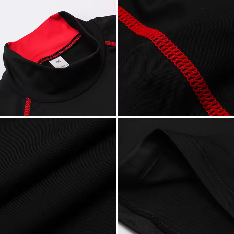 Men's long sleeve compression shirt for running and gym workouts