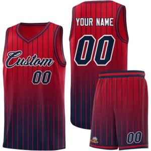 Custom men's basketball jersey set with matching shorts and personalized team design
