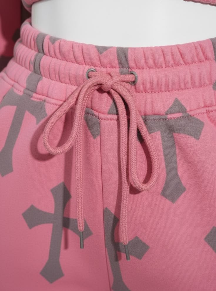 Women’s pink premium tracksuit two-piece activewear set