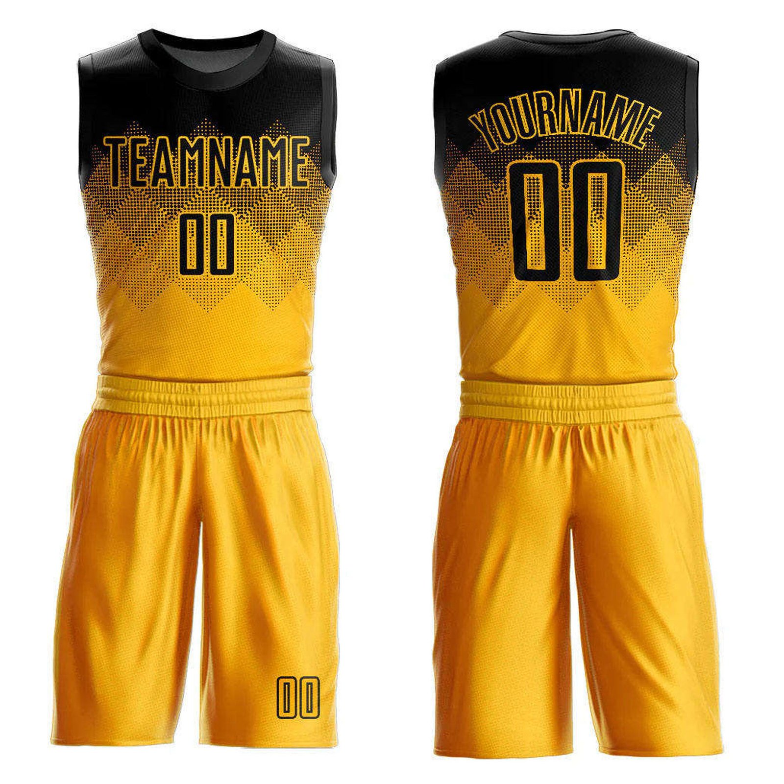 Custom sublimated printed basketball kit made from 100% polyester