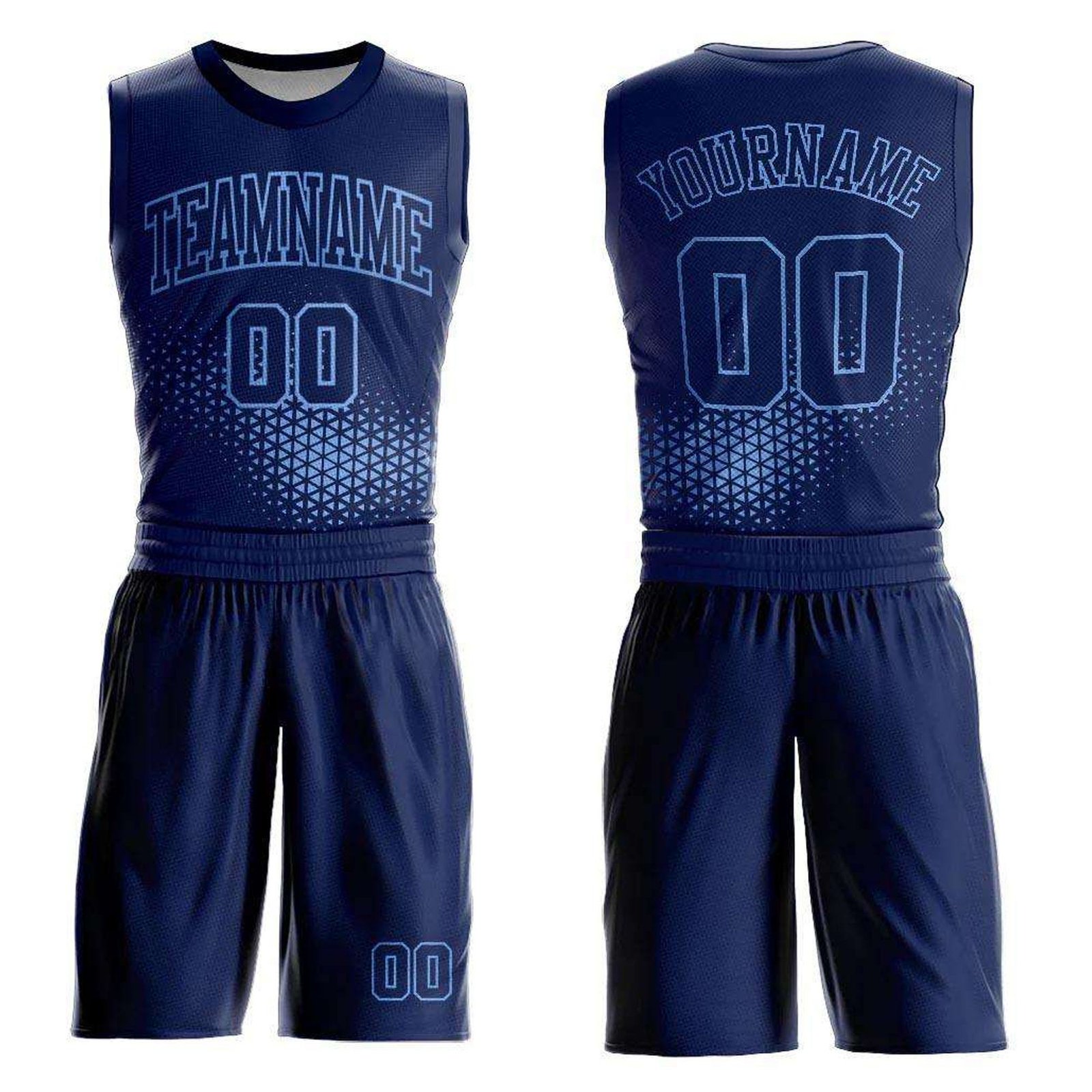 Custom sublimated printed basketball kit made from 100% polyester