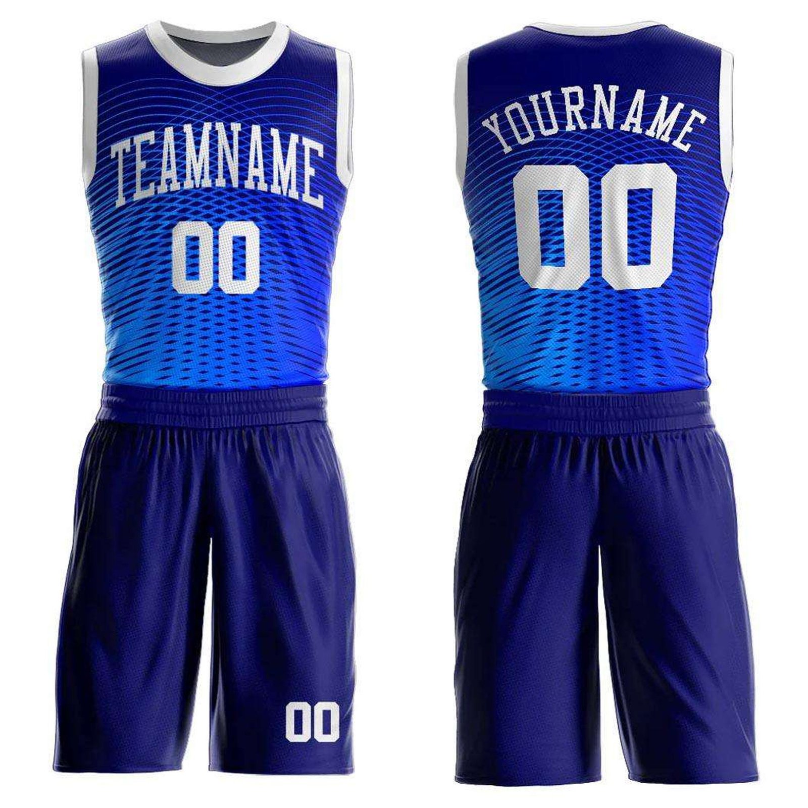 Custom sublimated printed basketball kit made from 100% polyester