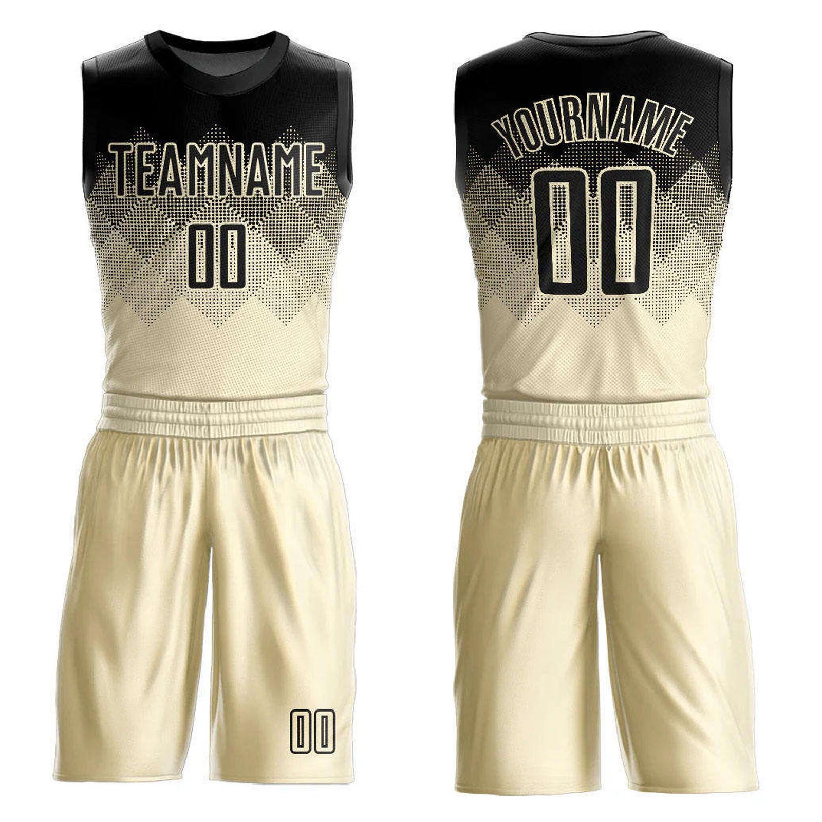 Custom sublimated printed basketball kit made from 100% polyester