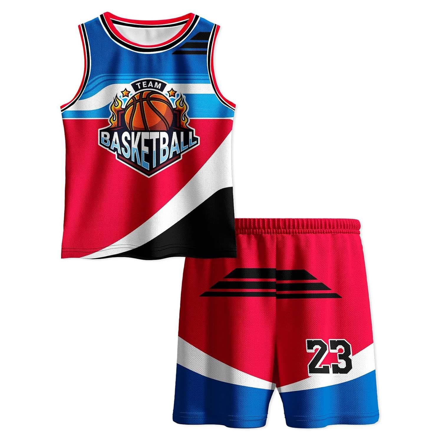 Custom sleeveless basketball uniform with matching shorts