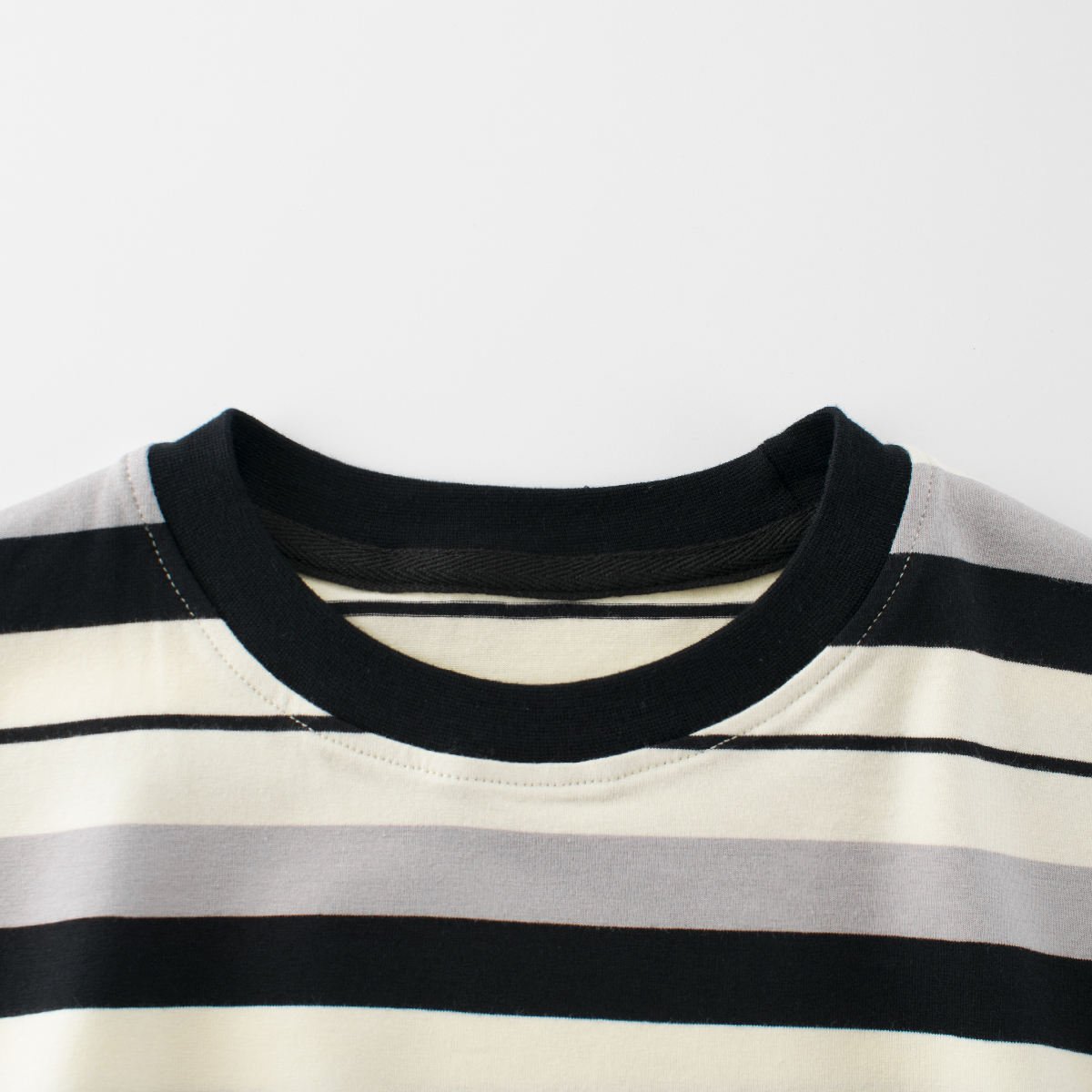 Boys striped summer short sleeve round neck T-shirt