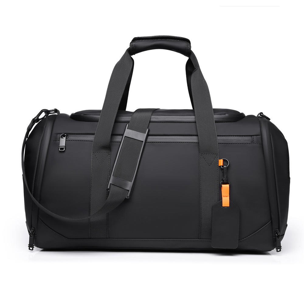 Waterproof sports duffel bag with shoe compartment