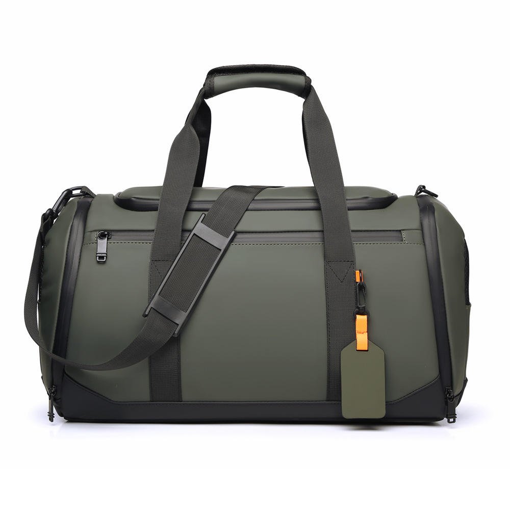 Waterproof sports duffel bag with shoe compartment