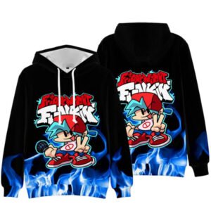 Custom sublimation anime hoodie with full-body polyester print