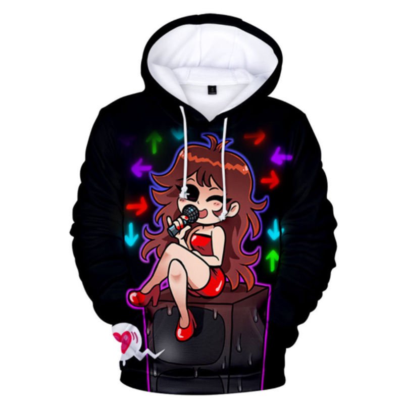 Custom sublimation anime hoodie with full-body polyester print