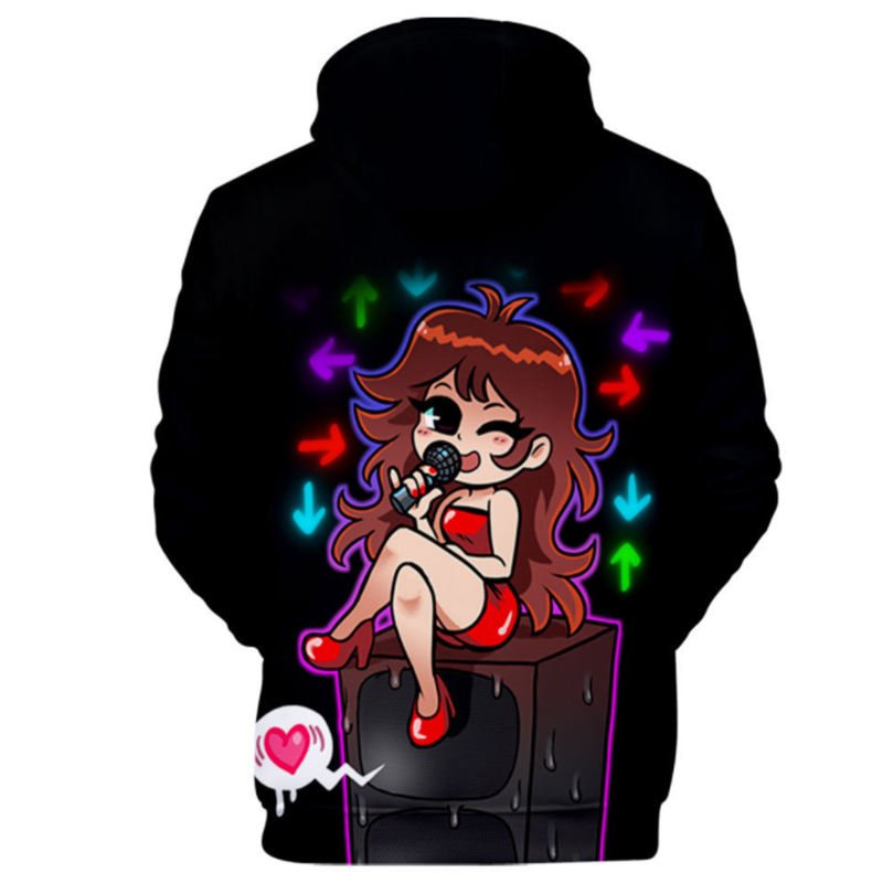 Custom sublimation anime hoodie with full-body polyester print
