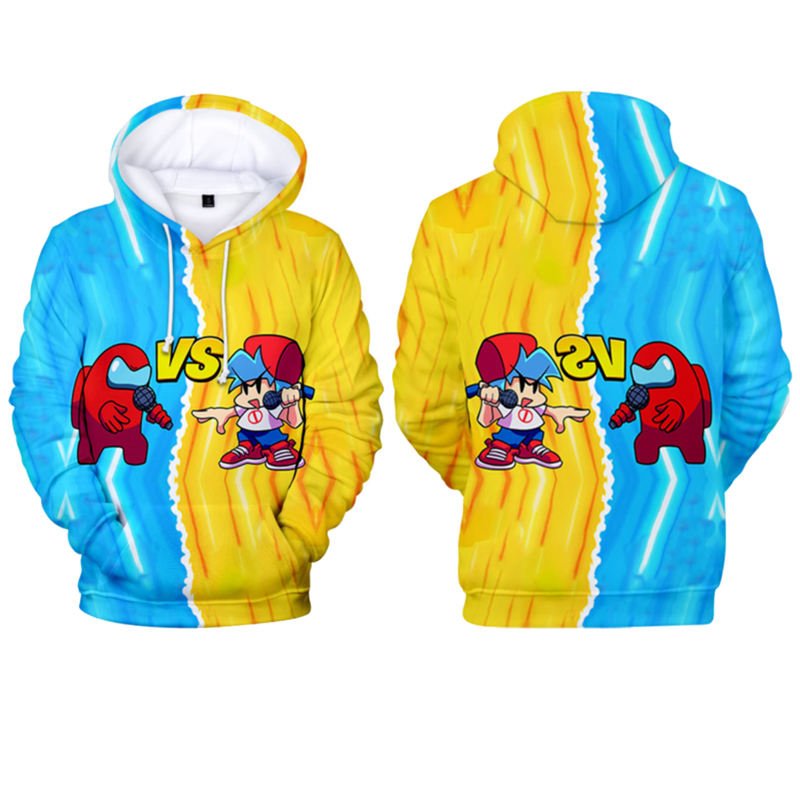 Custom sublimation anime hoodie with full-body polyester print
