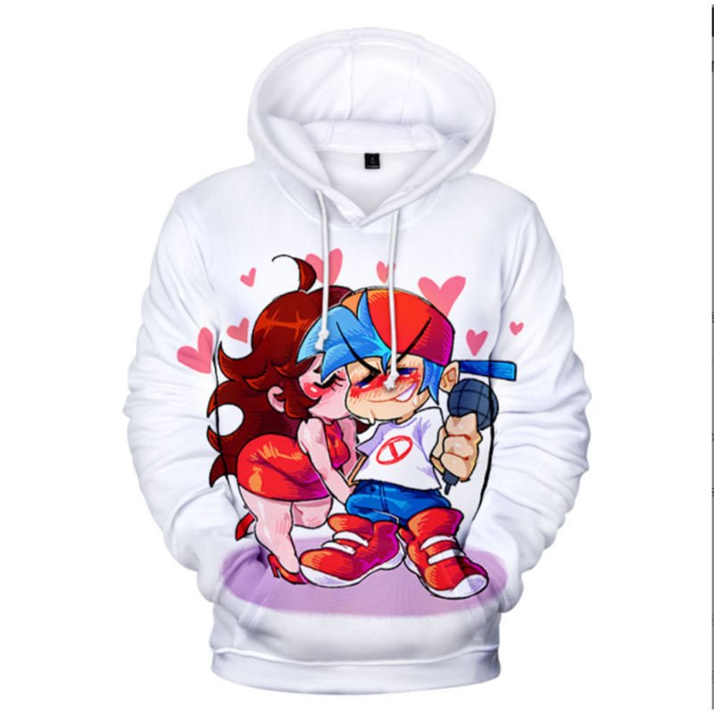 Custom sublimation anime hoodie with full-body polyester print