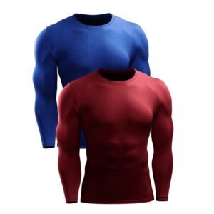 Men's long sleeve compression shirt for basketball, running, gym and sports training