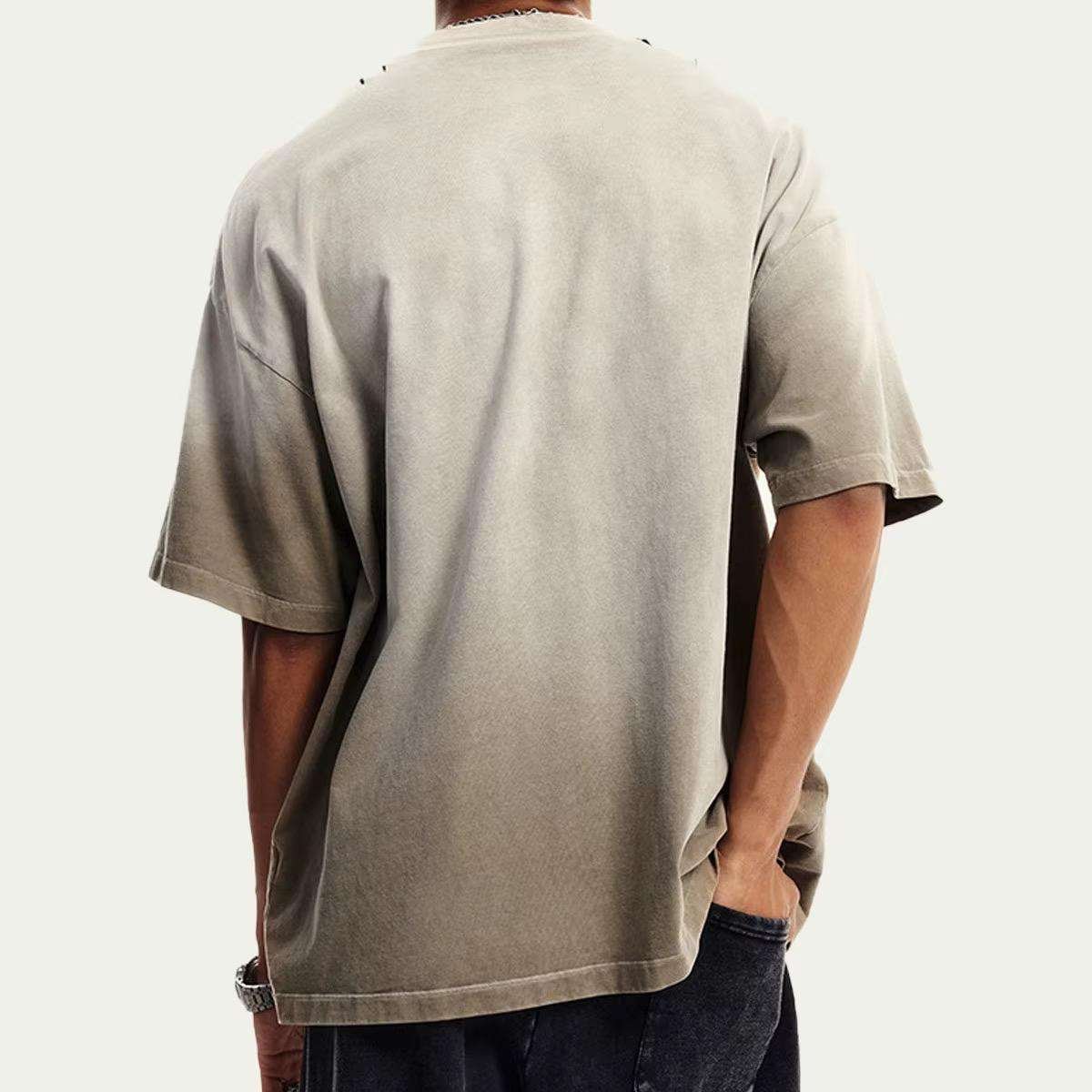 Men's oversized acid wash T-shirt made from heavyweight 300gsm cotton