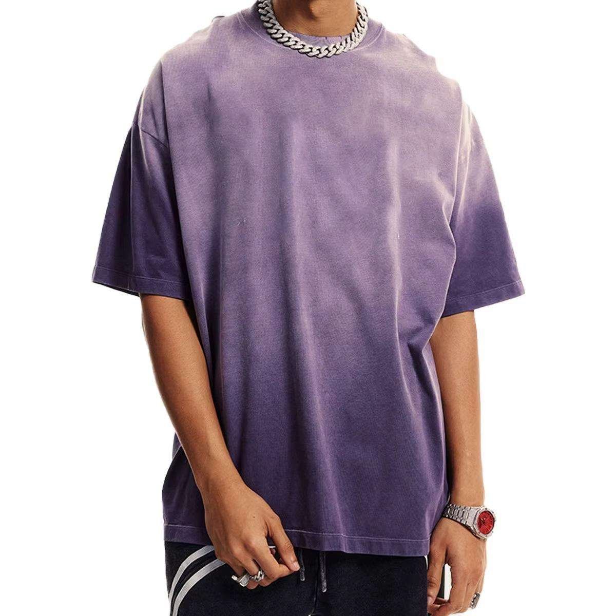 Men's oversized acid wash T-shirt made from heavyweight 300gsm cotton